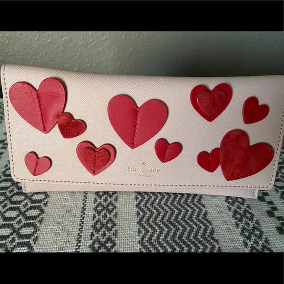 kate spade Handbags - kate spade new york heart embellished clutch